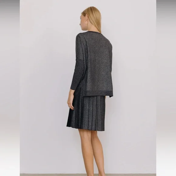 Apparalel THE INFINITY SKIRT IN METALLIC BLACK
